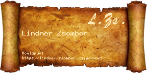 Lindner Zsombor névjegykártya